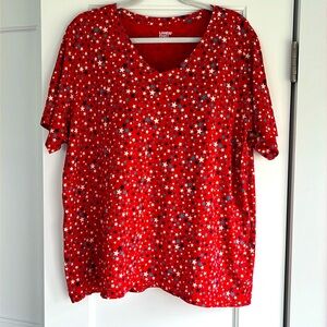 Land’s End v-neck short sleeve T-shirt, size 1X